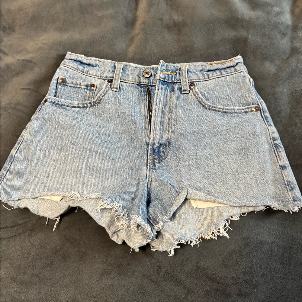 Abercrombie & Fitch Light Blue Denim Jean Shorts 24